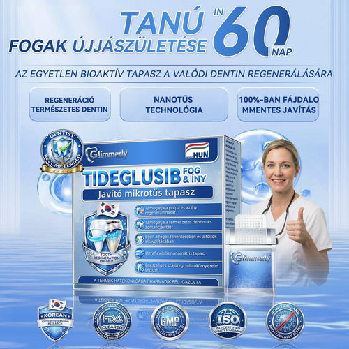 🦷𝐆𝐥𝐢𝐦𝐦𝐞𝐫𝐥𝐲® Tideglusib Fog & íny Javító mikrotűs tapasz | Fejlett őssejt-aktiváló fogcsíkok (újjáépíti a fogzománcot és a dentint • erősíti az ínyt • megszünteti a fogkövet és a szagokat • megállítja a fogérzékenységet)) 3.0