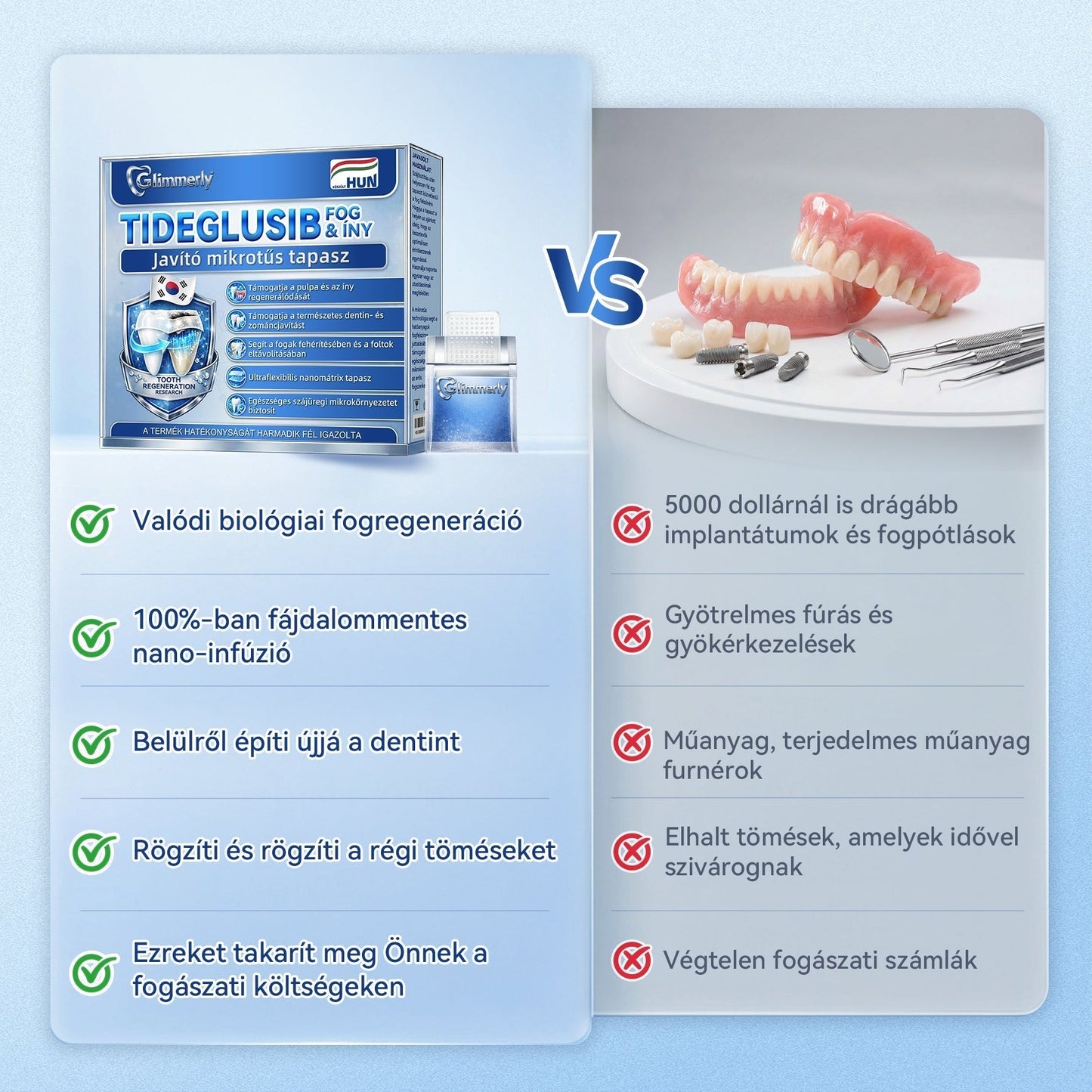 🦷🦷𝐆𝐥𝐢𝐦𝐦𝐞𝐫𝐥𝐲® Tideglusib Fog & íny Javító mikrotűs tapasz | Fejlett őssejt-aktiváló fogcsíkok (újjáépíti a fogzománcot és a dentint • erősíti az ínyt • megszünteti a fogkövet és a szagokat • megállítja a fogérzékenységet)) 3.0