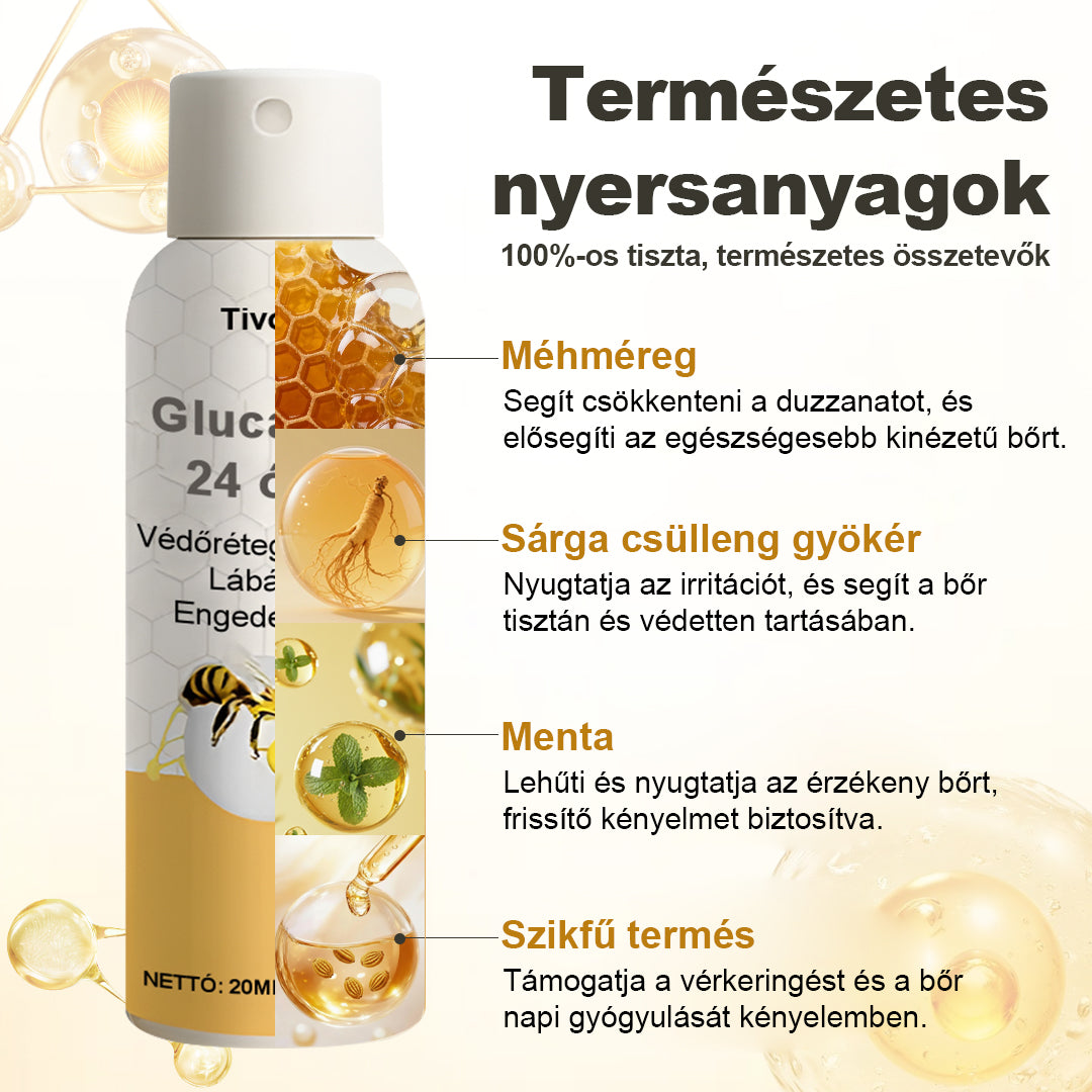 Tivora® GlucaVeil 24 órás Védőréteget Képző Lábápoló Permet