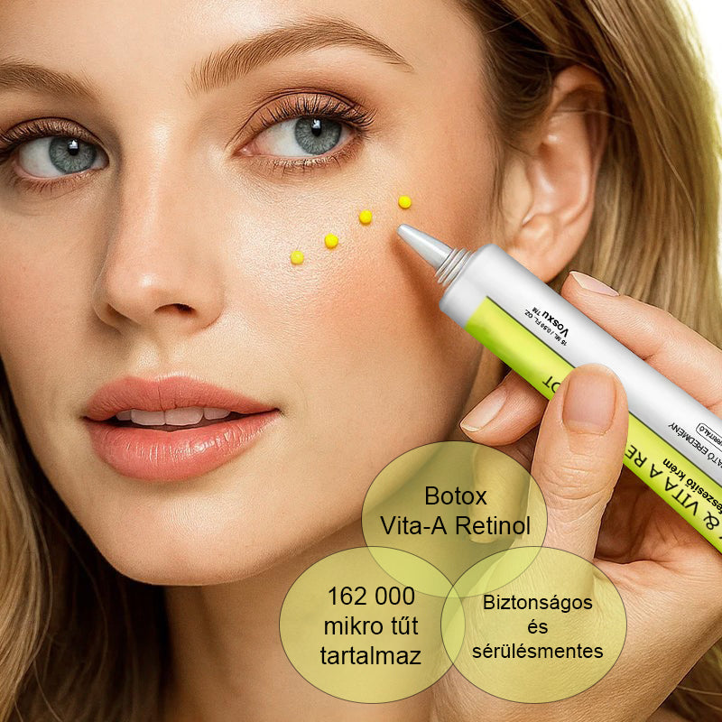 ✨ Vosxu™ Botox & Vita-A Retinol Shot ráncfelvarró szérum ✨ – 💉 Mikro-tűk | 💪 Botox-szerű peptidek | 🌿 Retinol | ⚡ Látható eredmények már 3 nap alatt 🌸