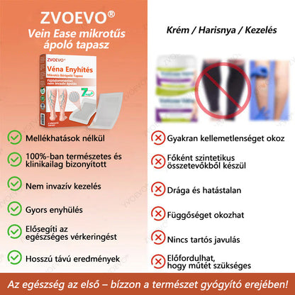 ☘️ Zvoevo® Vein Ease mikro-tűs ápoló tapasz (pókgerincvénák, visszér, duzzanat, fáradt lábak kezelésére)💙