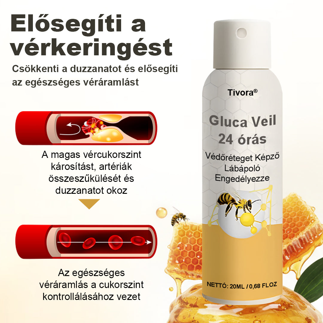 Tivora® GlucaVeil 24 órás Védőréteget Képző Lábápoló Permet