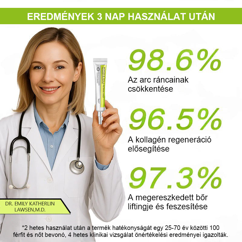✨ Vosxu™ Botox & Vita-A Retinol Shot ráncfelvarró szérum ✨ – 💉 Mikro-tűk | 💪 Botox-szerű peptidek | 🌿 Retinol | ⚡ Látható eredmények már 3 nap alatt 🌸