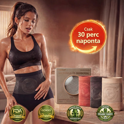 Hivatalos Márkabolt | ✅🛡️ 𝐏𝐀𝐔𝐑𝐀𝐉𝐔® 𝟐𝟎𝟐𝟔 Moringa & Berberine 4-az-1-ben Mikro-részecskés Formázó és Zsírégető Rövidnadrág🎁