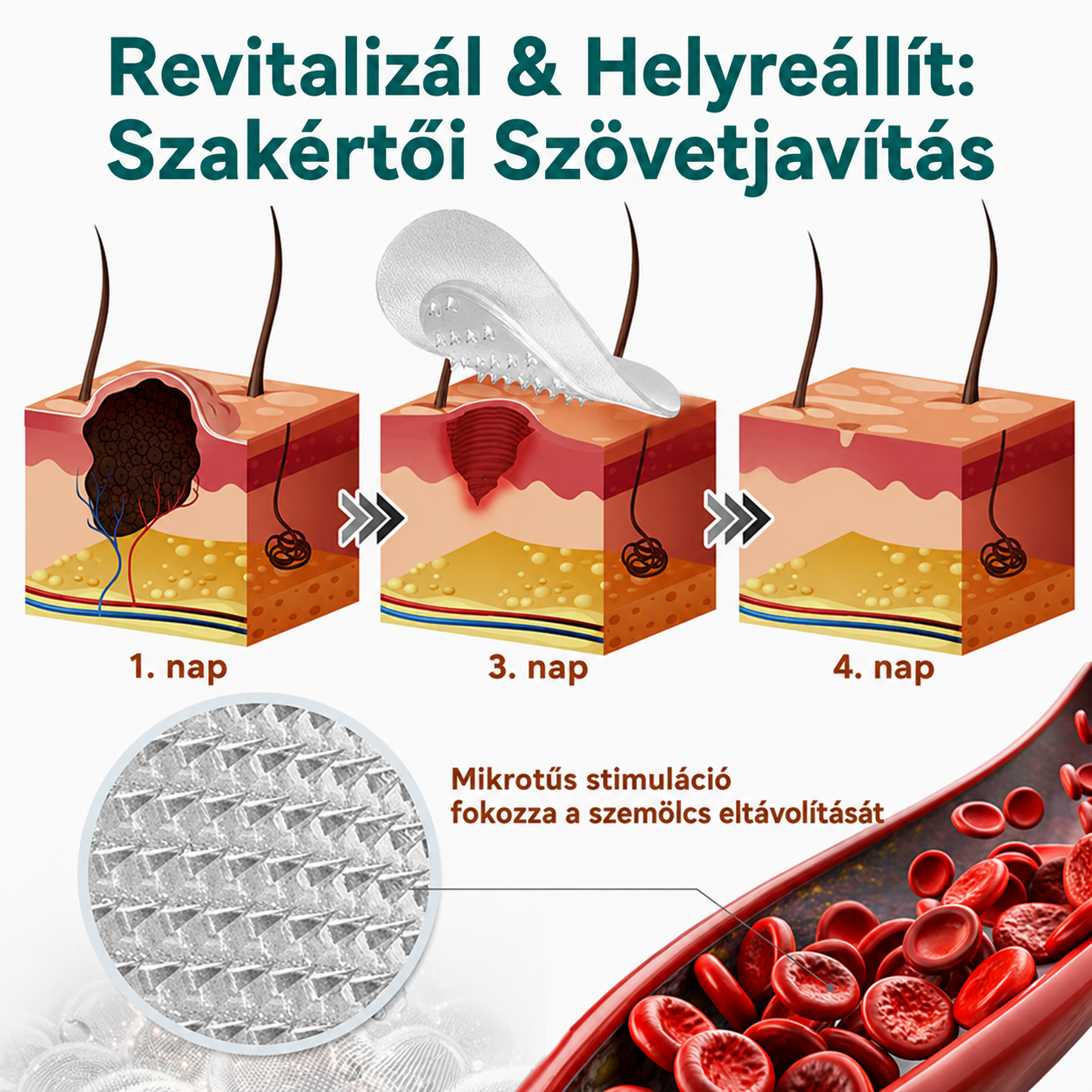 🎉🇭🇺 Healrize® 2 az 1-ben mikrotűs + hidrokolloid tapasz 🤩| Anyajegy, pattanás, lapos szemölcs és bőrkinövés ápolására | Ráncok, hegek és bőrhibák megjelenésének javítására | Láthatatlan tapasz arcra és testre⭐️