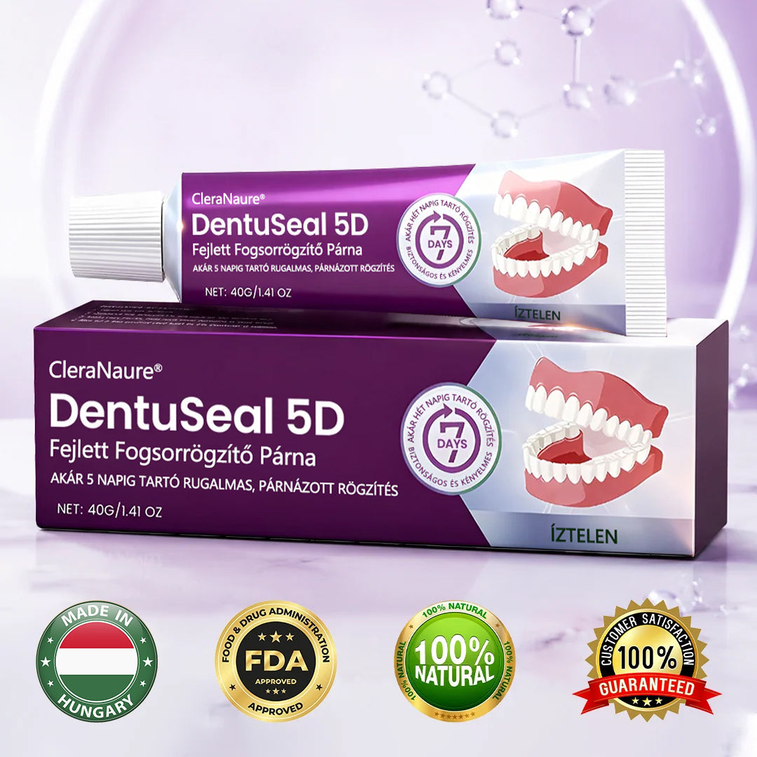 CleraNaure® DentuSeal 5D fejlett műfogsorrögzítő és párnázó ragasztó📦