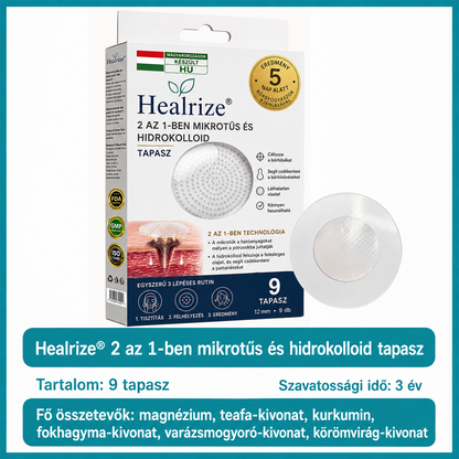 🎉🇭🇺 Healrize® 2 az 1-ben mikrotűs + hidrokolloid tapasz 🤩| Anyajegy, pattanás, lapos szemölcs és bőrkinövés ápolására | Ráncok, hegek és bőrhibák megjelenésének javítására | Láthatatlan tapasz arcra és testre⭐️