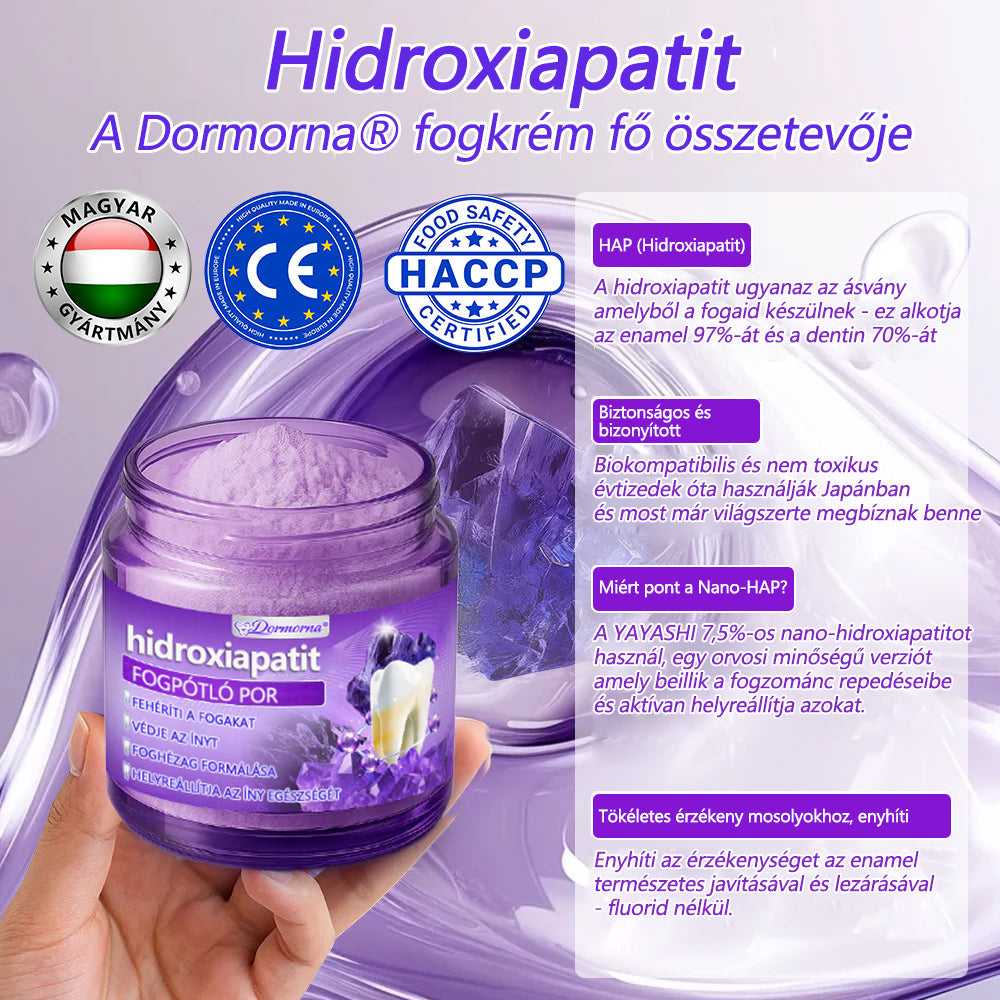 𝐷𝑜𝒓𝒎𝒐𝒓𝑛𝑎® Fogregeneráló és -javító por hidroxiapatittal 🦷 (hatékonyan javítja a fogszuvasodást, az ínyproblémákat, a fogak túlérzékenységét, a szájfekélyeket és a fogak sárgulását, átfogóan javítva a szájhigiéniát) 🍀