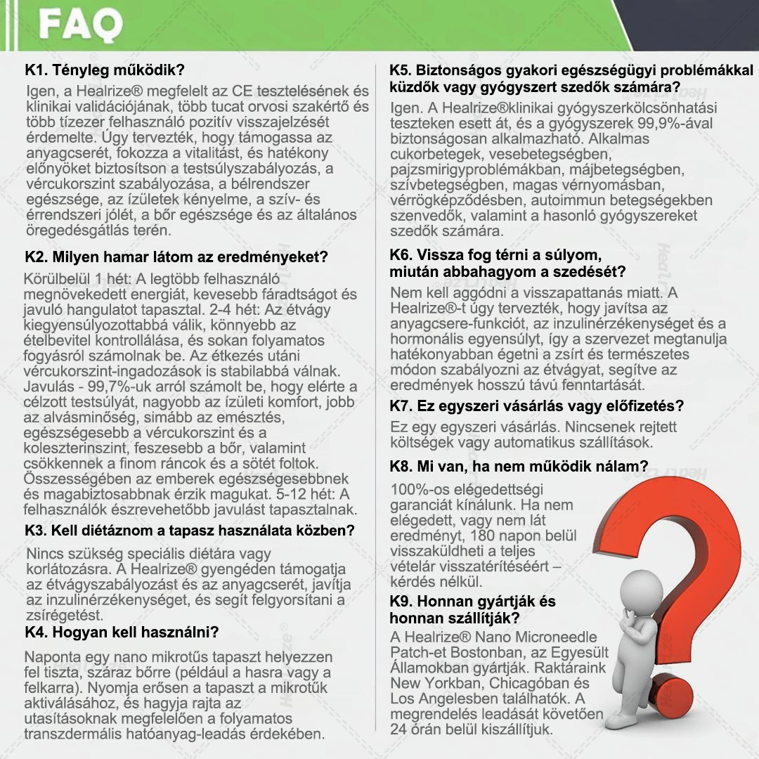 👩‍⚕️| 🧡 Healrize® GlucoMetide 10 az 1-ben Karcsú és Egészséges Nano Mikrotűs Tapasz 🇭🇺