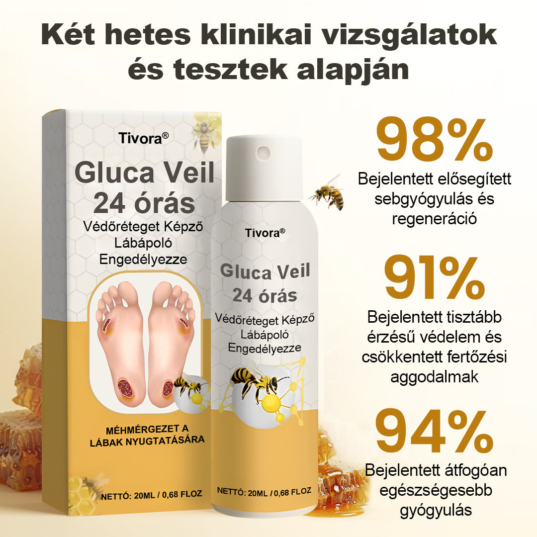 Tivora® GlucaVeil 24 órás Védőréteget Képző Lábápoló Permet