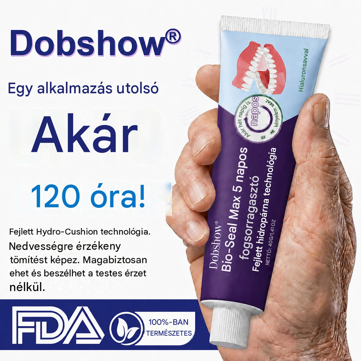 Dobshow® Bio-Seal Max 5 napos fogsorragasztó🎁