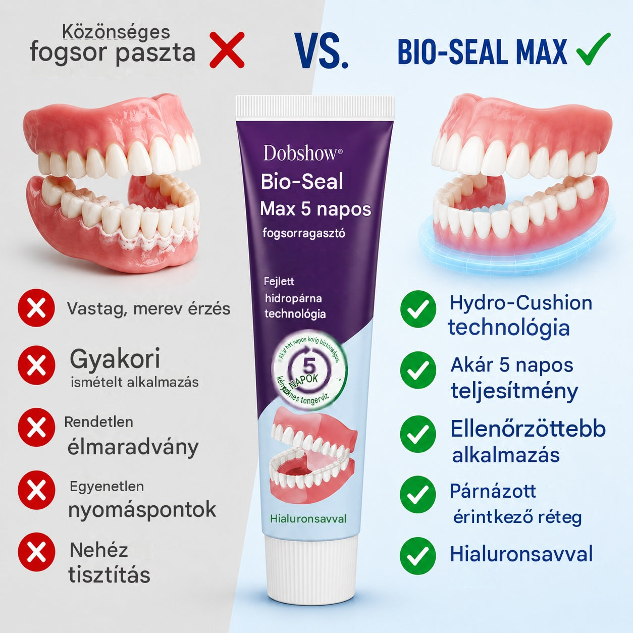 Dobshow® Bio-Seal Max 5 napos fogsorragasztó🎁