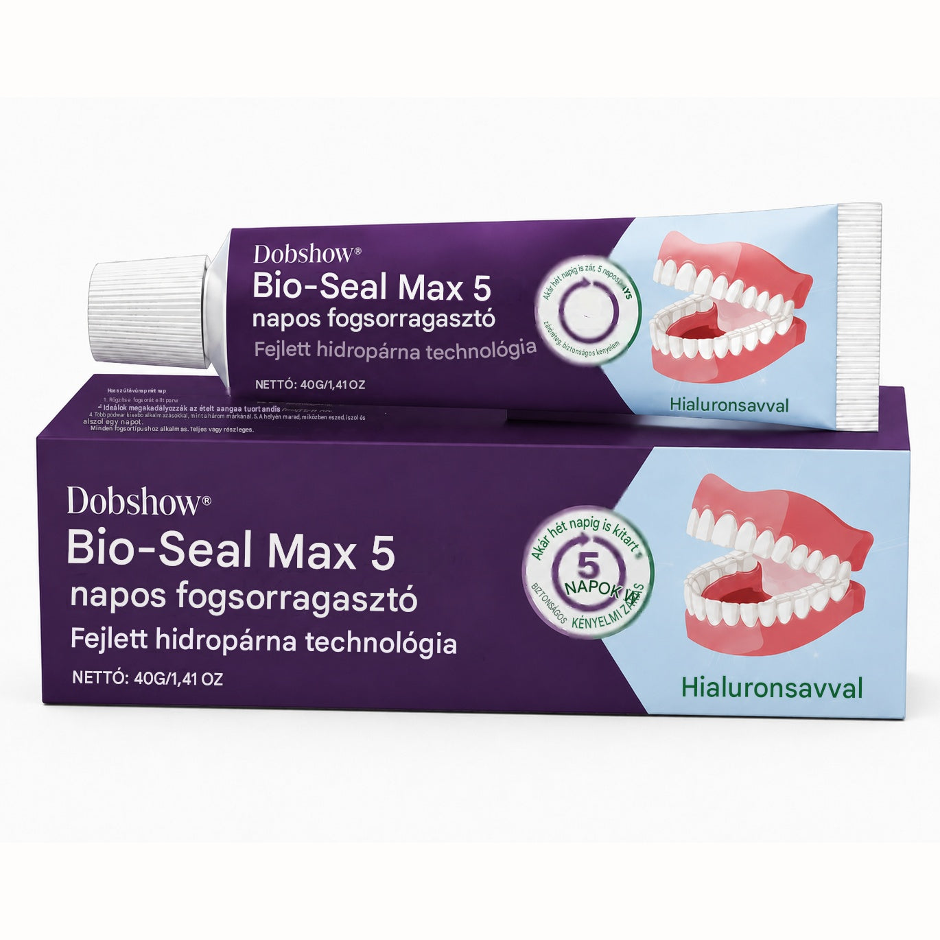 Dobshow® Bio-Seal Max 5 napos fogsorragasztó🎁