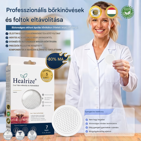 Healrize® 2 az 1-ben mikrotűs hidrogél tapaszok | Eltávolítja a kiemelkedő anyajegyeket, aknét, lapos szemölcsöket és a lágy fibromákat (bőrkinövéseket)🎁